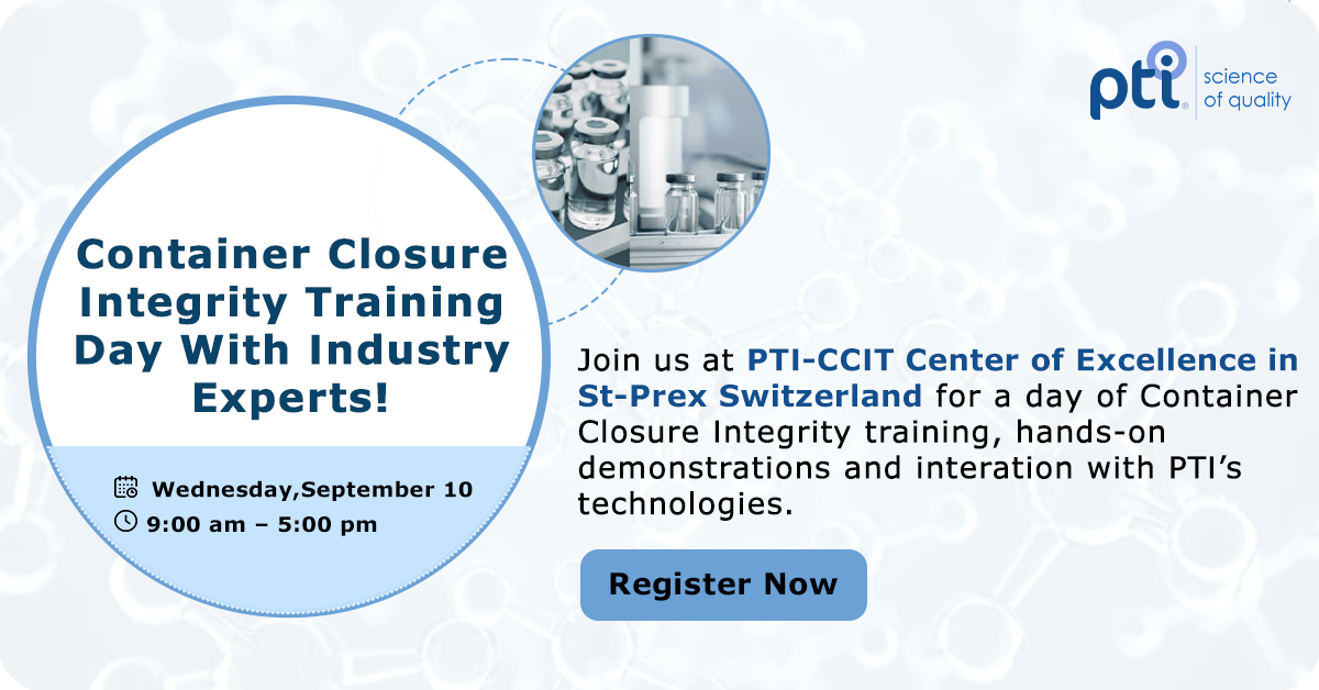 Container Closure Integrity Training Day With Industry Experts!