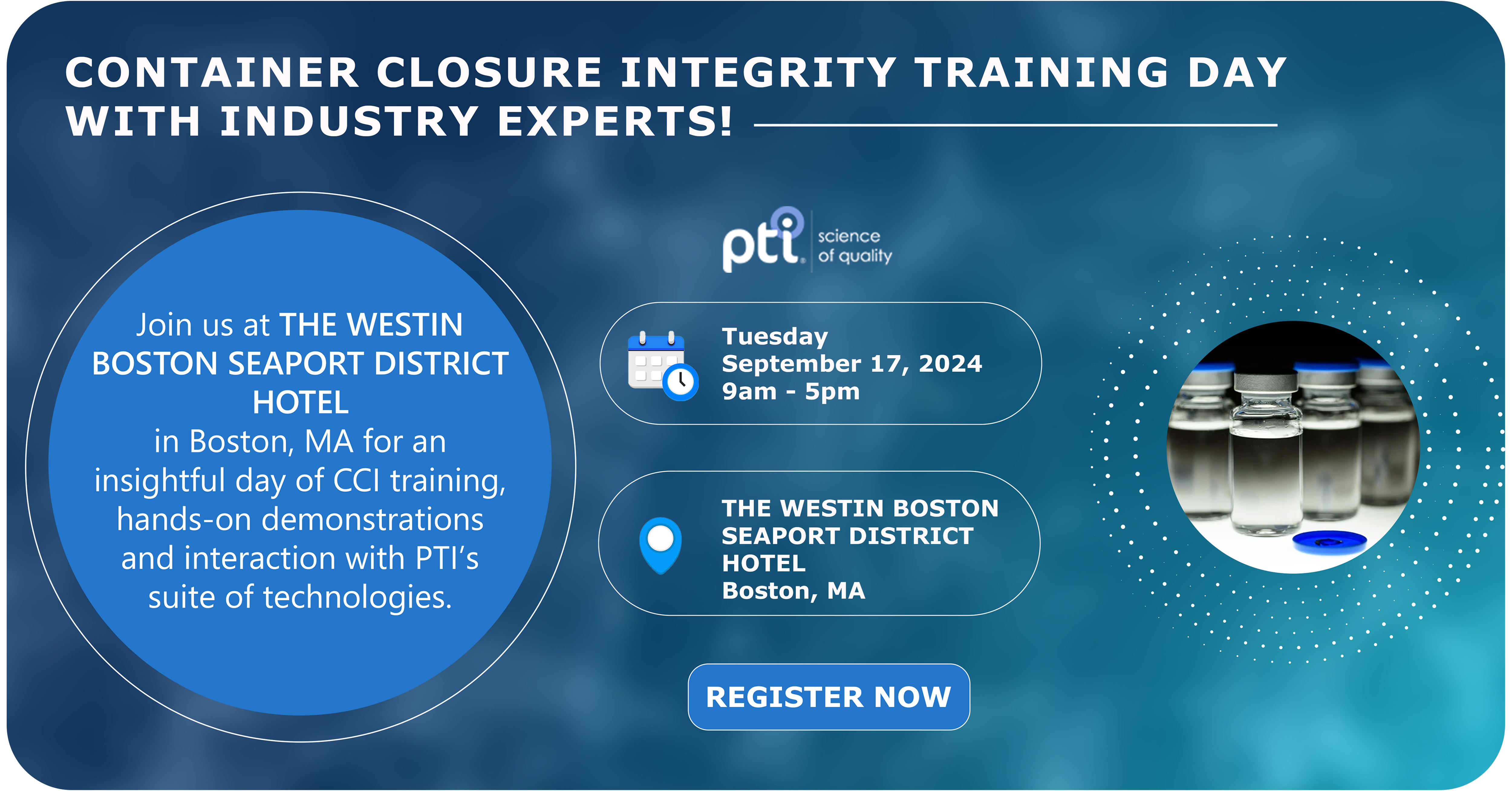CCI Workshop registration for Boston MA September event